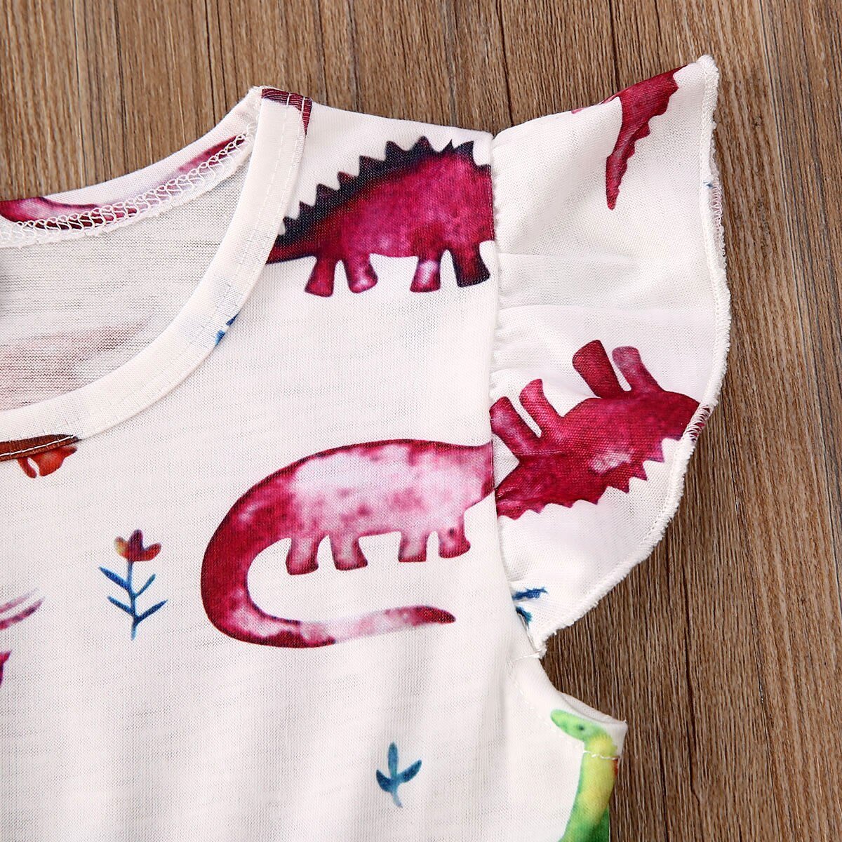 dinosaurus kesä tyttö mekko - Image 3