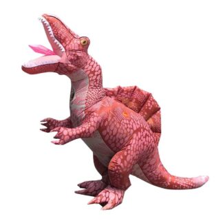 vaaleanpunainen dinosaurus aikuisten puku